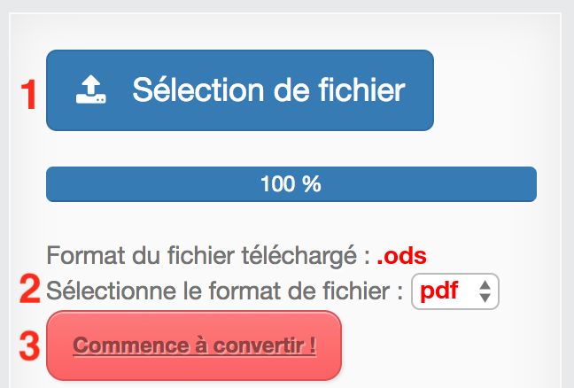 Comment convertir ODS en PDF en ligne